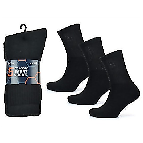 5 Pack Classic Sports Sock Black